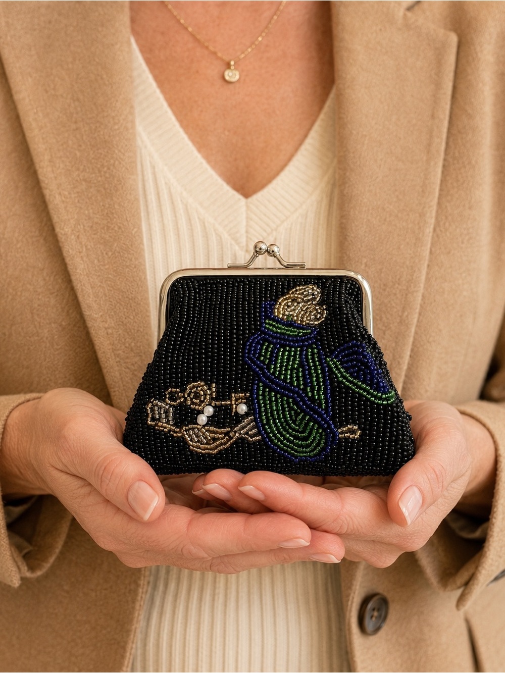 ✨ Beaded Golf-Themed Coin Purse ✨